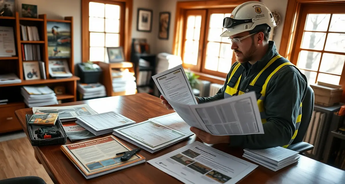Essential arborist business startup checklist Arborist reviewing ISA certification requirements and business licensing documents for starting a tree service company