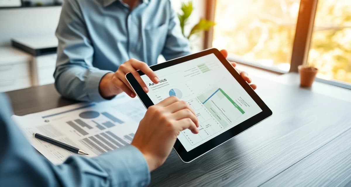 Aspire ServiceTitan quoting platform for arborists Tree service business owner comparing Aspire quoting software features and estimates on tablet with detailed landscape documents