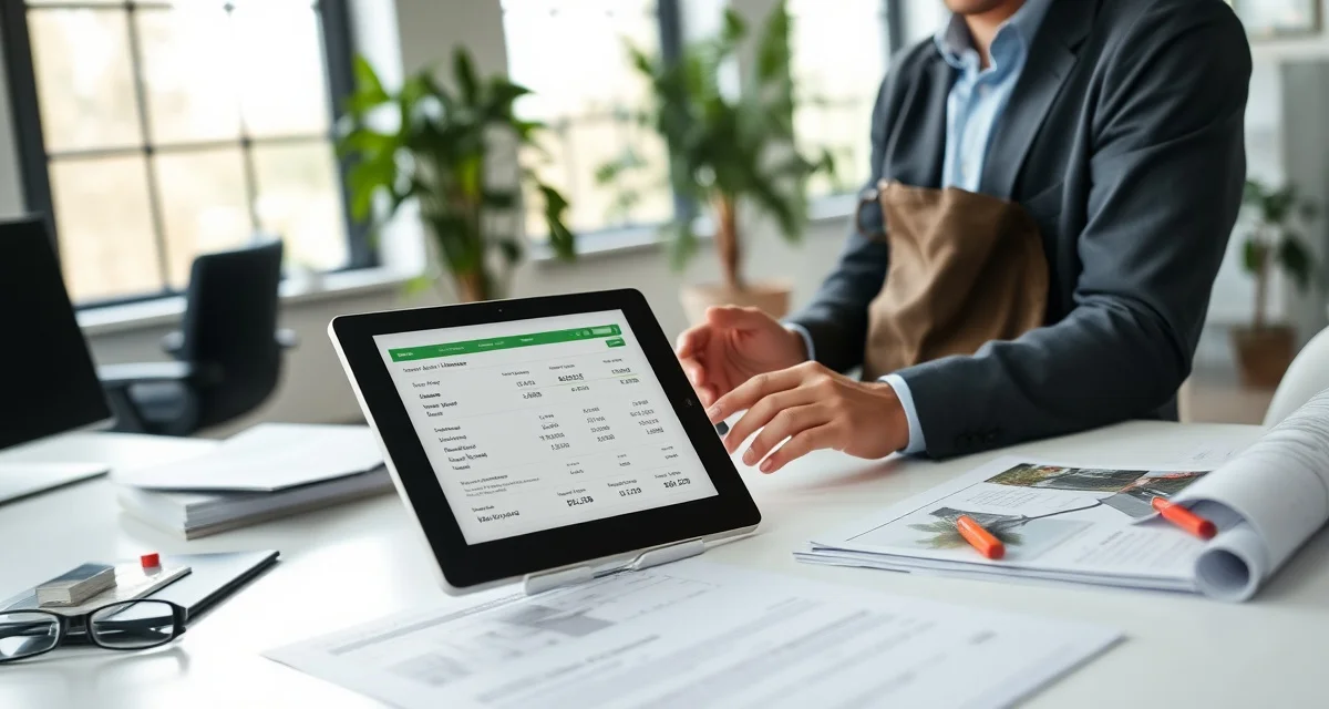 Digital quoting solution for tree service companies Tree service professional using mHelpDesk quoting software to generate accurate estimates on digital device