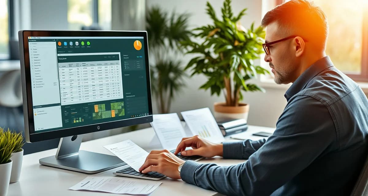 Streamlined payroll processing for tree service crews Tree service payroll manager using software to track crew hours, certifications, and overtime calculations for accurate payment processing.