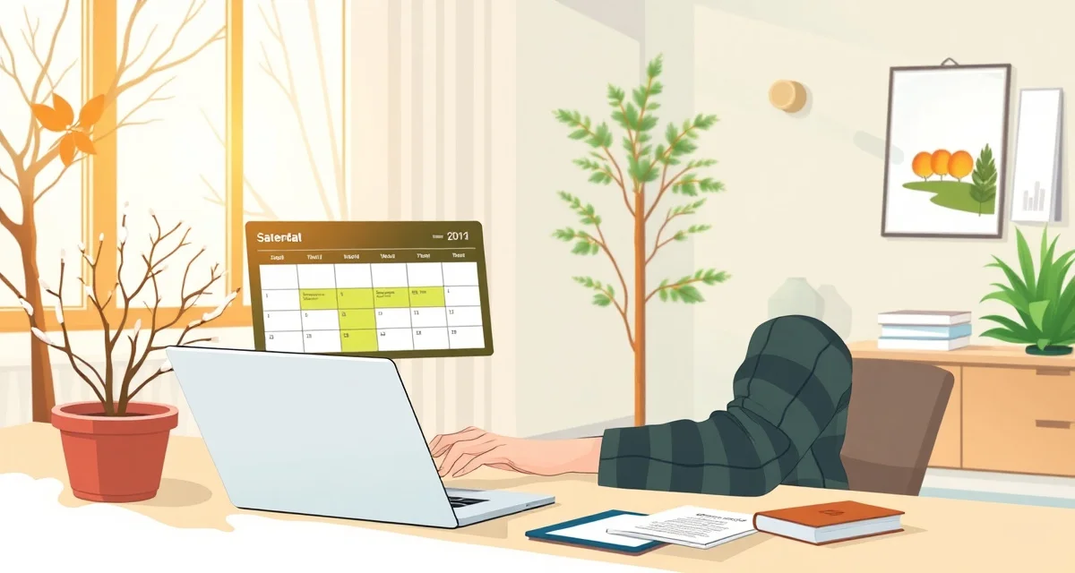 Seasonal planning software for Wisconsin tree companies Tree service business owner planning seasonal operations with software during Wisconsin winter off-season to prepare for spring revenue peak